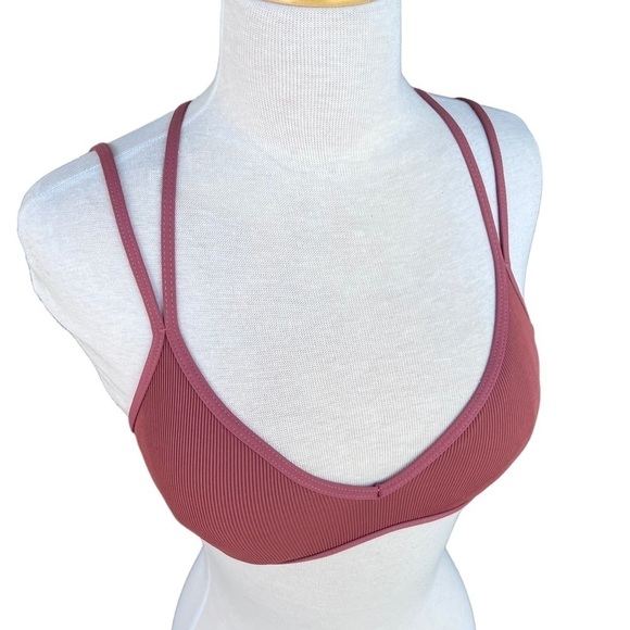 L Space Isley Bikini Top Women’s Size Large Sahara Ribbed Strappy Plunging NWT - Picture 4 of 10